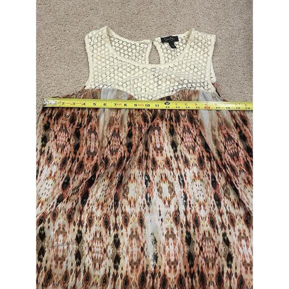 Sheer Crochet Top Sleeveless Shirt‎ Tank Large Flowy Fairy boho peasant western - Picture 7 of 8